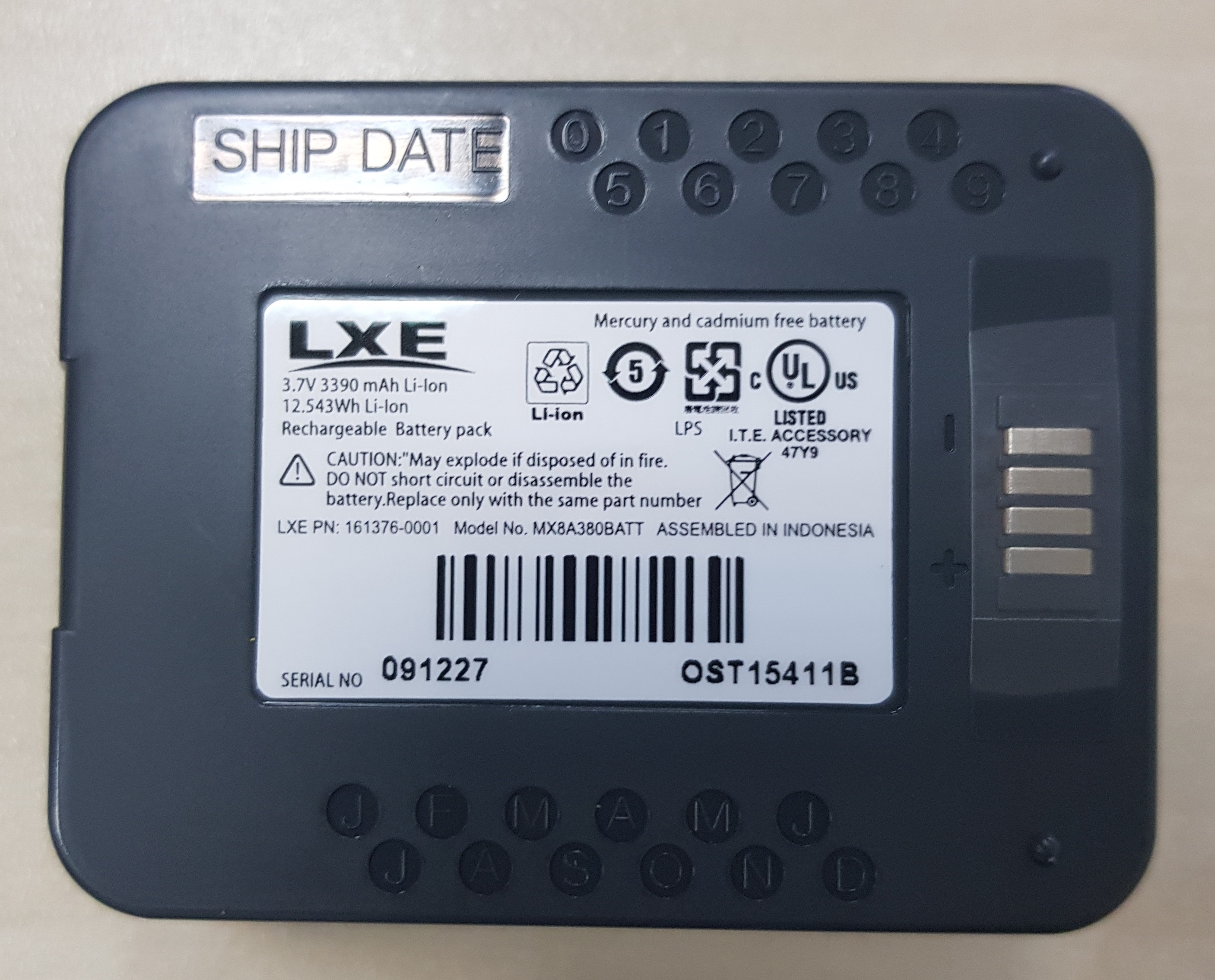    Honeywell LXE MX8, (MX8A381-BATT), 3390mAh, 3.7V