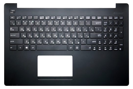 Клавиатура для ноутбука Asus X553 черная, верхняя панелью в сборе (черная)